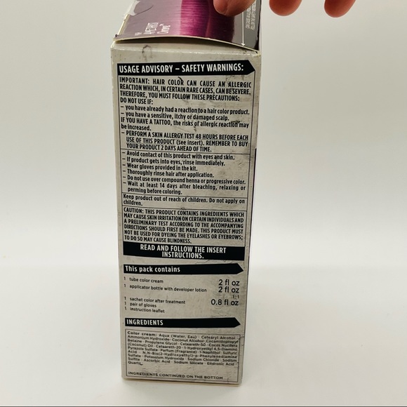 NWT Got2b Permanent Hair Color - Metallic
Amethyst Chrome -4.8 fl oz/1 Kit - Picture 4 of 5